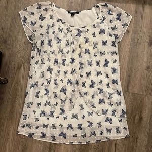 Roz & Ali Butterfly Print Top